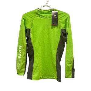 NEW Sharkskin Rapid‎ Dry Rash Guard XXS Lime Green Long Sleeve UPF 50+ Sun Shirt